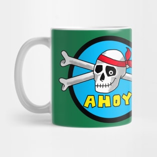 Ahoy skull and crossbones Mug